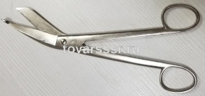 Ножницы для разрезания повязок с пуговкой W.Beal Sheffield 1946г_0